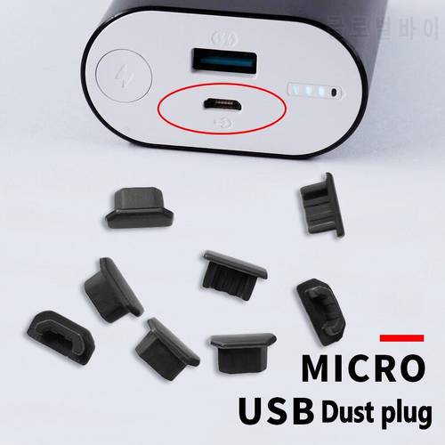 10/PCS Silicone Phone Dust Charging Port Dust Plug Mirco USB Charging Port Protector Dustproof Cover for For Android Micro USB