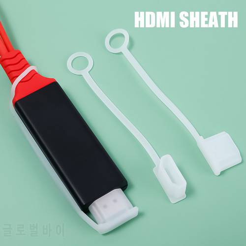 20/10/5/1PCS A Adapter Transparent Dust Plug With Rope Anti-Lost Dustproof Silicone Protectors Caps Stopper Clear Cover