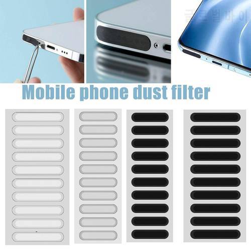 10Pcs Dustproof Net Stickers Mobile Phone Dust Filter Speaker Protection For Iphone Android Type-c Waterproof Film Mesh Sticker