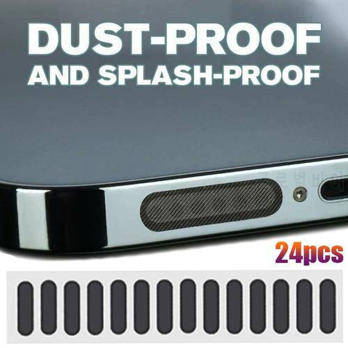 24/10pcs Phone Speaker Anti-Dust Sticker Mini Long Short Dustproof Net Protective Film for IPhone 13 12 Samsung Xiaomi Redmi