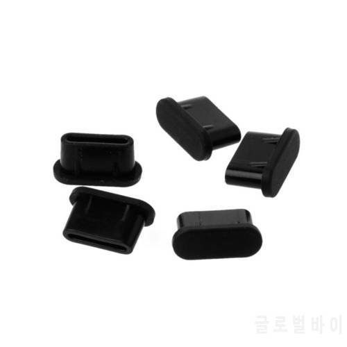 5Pcs/Set Type-C Dust Plug USB Charging Port Protector Silicone Cover for Samsung Huawei Smart Phone Accessories