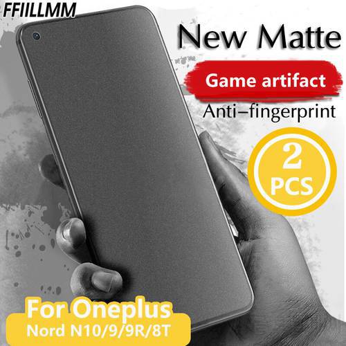 2Pcs/lot Matte Tempered Glass For Oneplus 9 9R Nord N10 Protective Film For Oneplus 8T 7T Anti-blue-ray Screen Protector Glass