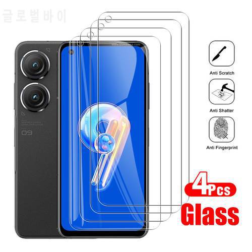 4pcs For Asus Zenfone 9 5G Tempered Glass Screen Protector For Zenfone9 Glas Full Cover Phone Protective Clear Film AI2202-1A006