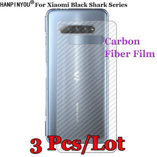 3 Pcs/Lot For Xiaomi Black Shark 5 RS 3 4 4S 3S Pro 3D Carbon Fiber Back Film Screen Protector Protective Sticker (Not Glass)