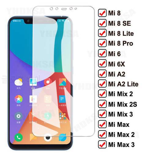 100D Safety Protection Glass For Xiaomi Mi 8 SE 6 6X A2 Lite Mi8 Pro Tempered Screen Protector For Mi Mix 2 2S Max 2 3 Glas Film