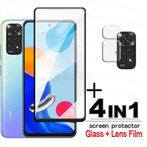 4in1 2.5D Tempered Glass For Xiaomi Redmi Note 11 Global Glass Redmi Note 11 Screen Protector Lens Film For Note 11S 11 Global