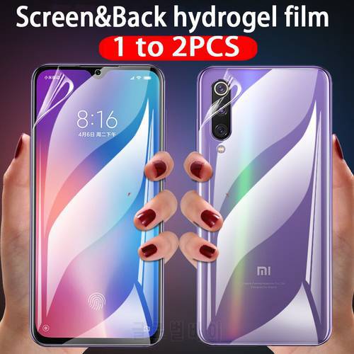 1 to 2pcs back hydrogel film for Xiaomi Mi 9 SE Mi9 Lite 9T Pro 9se 9lite Mi9se Redmi Note 9t screen protector no tempered glass
