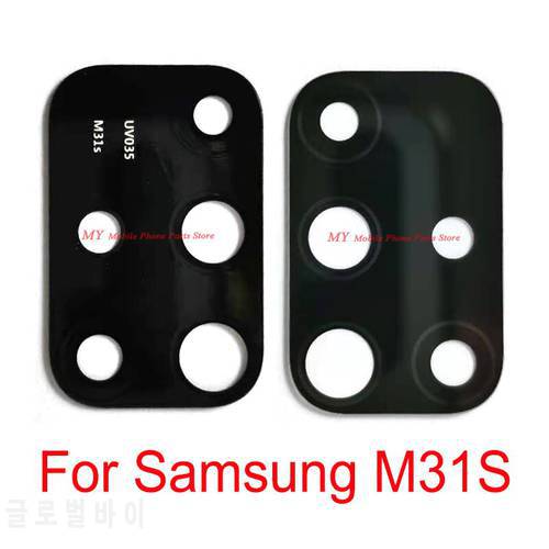 10 PCS Cell Phone Rear Back Camera Glass Lens Cover For Samsung Galaxy M31S Back Camera Lens Glass With Sticker Repair Parts
