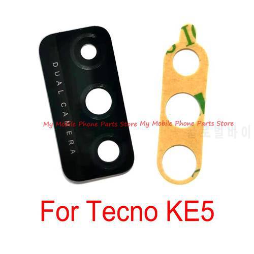 10PCS Mobile Phone Rear Camera Lens For Tecno Spark 6 Go KE5 Back Main Camera Glass Lens With Glue Sticker For Infinix Tecno KE5