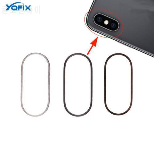 5PCS Back Camera Lens Ring Bezel Repair for iPhone XS Max X Rear Camera Outer Frame Metal Replacement