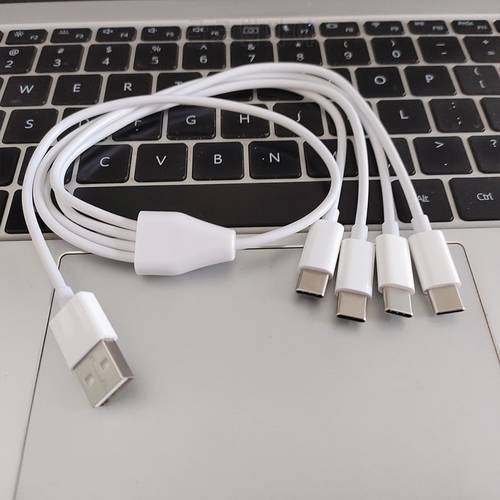 Multi 4 in 1 USB C Long Charger Cable Charging Cord Multiple Ports Charging Cable Type C Connector for Cellphones