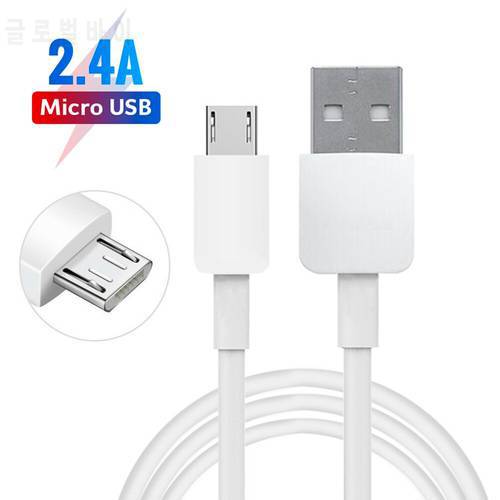 Micro USB Cable 2.4A Fast Charging Data Charger Cable For Samsung Xiaomi Huawei LG Tablet Mobile Phone Cables Microusb 1m