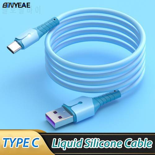 5A Liquid Silicone USB Type C Cable For Huawei Mate 40 Pro P40 Pro Super Charge Type C Cable USB C Data Sync For Samsung S20 S21
