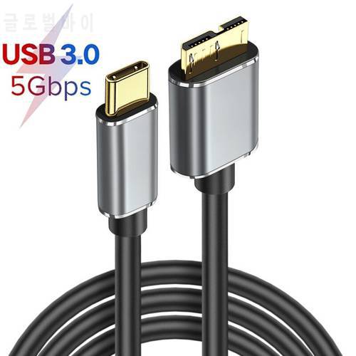 USB3.1 to Micro B USB C 3.0 Cable Type-C to Micro B Cable Connector 5Gbps External Hard Drive Disk Cable for Hard Drive Computer