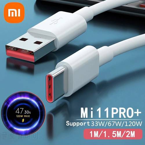 Xiaomi 50W Charger Cable USB Type C 6A For Xiaomi Mix4 Mi Mix Fold 10 11 Ultra Redmi Note 9 10 Pro K40 Poco X3 F3 GT Alpha 120W