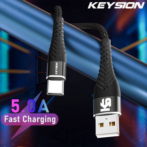 KEYSION 5A USB Type C Cable Wire For Samsung Redmi 10 Mobile Phone Fast Charging USB C Cable Type-C Data Charger Micro USB Cable