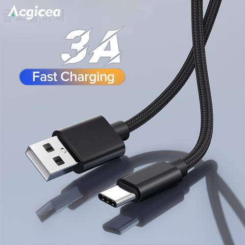 Type C USB Cable For Samsung S20 S21 Xiaomi Huawei Fast Charging Wire Cord USB-C Charger Mobile Phone Chargers USBC Type-C Cable
