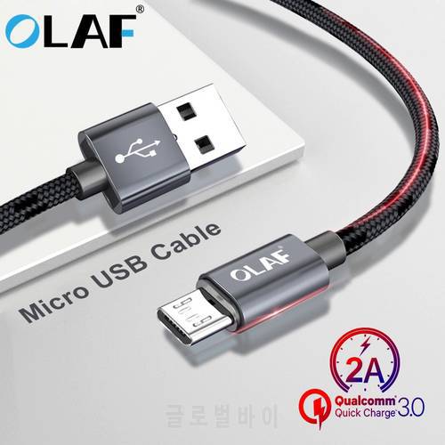 OLAF Micro USB Cable 2.4A Fast Data Sync Charging Cable For Samsung A7 2018 Huawei Xiaomi Andriod Microusb Mobile Phone Cables