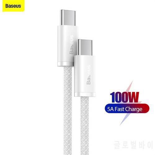 Baseus 100W Type C To USB Type C Cable For Macbook Pro ipad PD Fast Charger Type-c Cable For Xiaomi Samsung Huawei