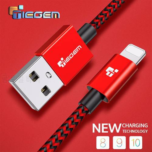 TIEGEM USB Cable for iPhone 6 7 2.5A Fast Charging iOS 8 10 USB Charger Data Cable for iPhone 5S 5 8 X Pad Mobile Phone Cables
