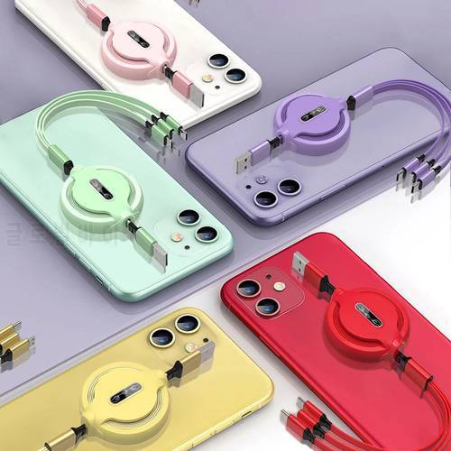 3in1 USB Type C Cable Micro USB Charging Mobile Phone Android Charger Type-C Data Cable For Huawei P40 Mate 30 Xiaomi Redmi