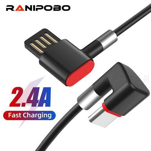 2.4A 180 Degree Fast Charge Data Type C Micro USB C Cable For Samsung Huawei Xiaomi Type-c Charger long Mobile Phone Wire Cord