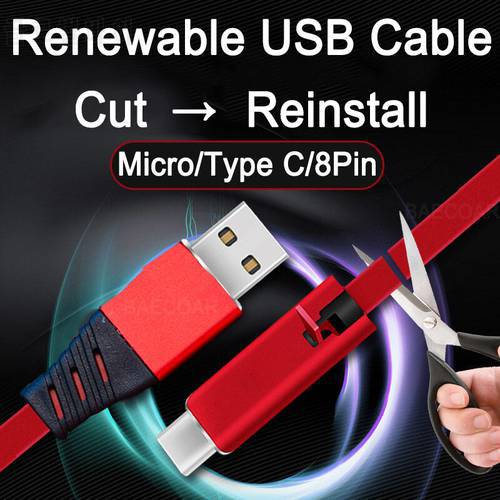USB Type C Cable Renewable Micro USB Cable Smart Phone Charger Cord Tipo C Cables for Xiaomi Redmi Note 10 9 8 Pro Samsung A51