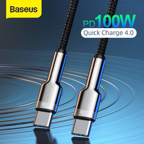 Baseus 100W USB C To USB Type C Cable For Macbook iPad USBC PD Cord Quick Charge 4.0 Charger TypeC Cable For Xiaomi Samsung