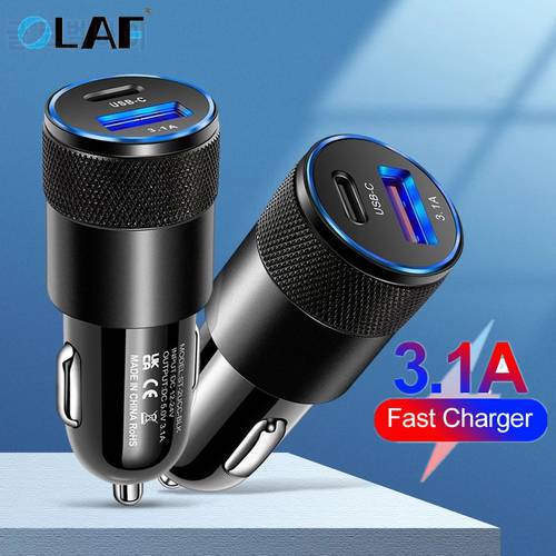 66W Car Charger USB Type C Quick Charge 3.0 Fast Charging Phone Adapter for iPhone 13 12 11 Pro Max Redmi Huawei Samsung S21 S22