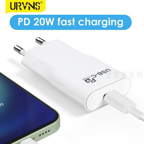 URVNS Mini 20W Fast Charger EU Plug, Ultra Compact PD USB C Wall Charger for iPhone 13 12 Pro Max, AirPods, Samsung, Pixel