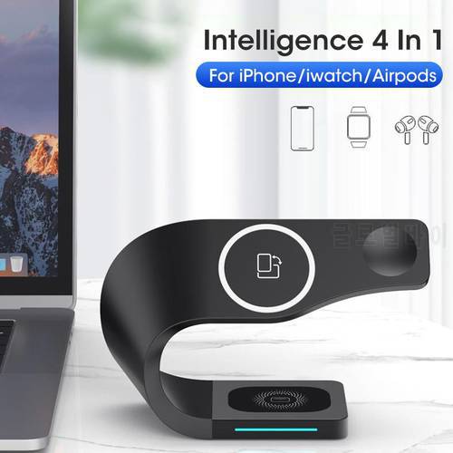 15W 4 In 1 Magnetic Wireless Charger Dock Station Holder For iPhone 12 13 Pro Max Apple iWatch AirPods QI Fast Charging Charger