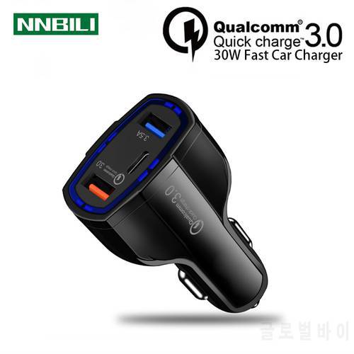 30W USB Car Charger Type C Fast Charging Phone Adapter on For iPhone 13 12 11 Pro Max Redmi Huawei Samsung S21 S22 Phone Charger