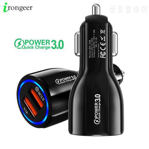 Car Charger USB Quick Charge 3.0 Mobile Phone Charger 2 Port USB Fast Car Charging For iPhone 12 11 XR Samsung S10 Car-Charger