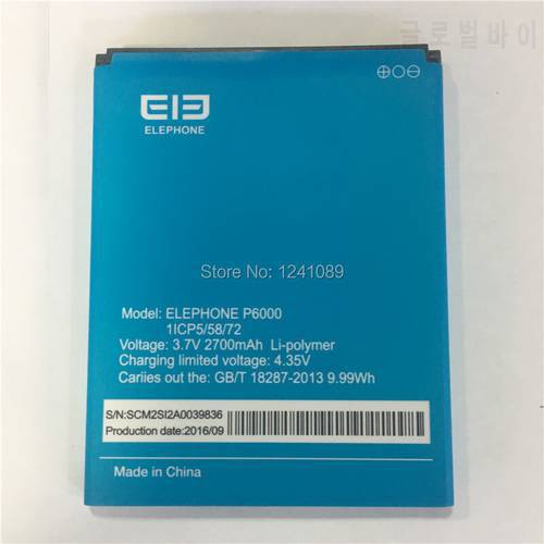 YCOOLY Mobile Phone Battery Elephone P6000 Battery 2700mAh High-quality Three Mobile Phone Accessories Long Standby Time