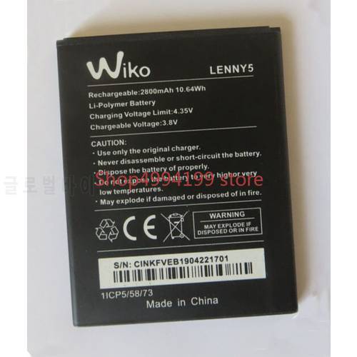 2800mAh 3.8V Wiko Lenny 5 Battery For Wiko Lenny 5 Mobile Phone Batterie Bateria Replace Parts