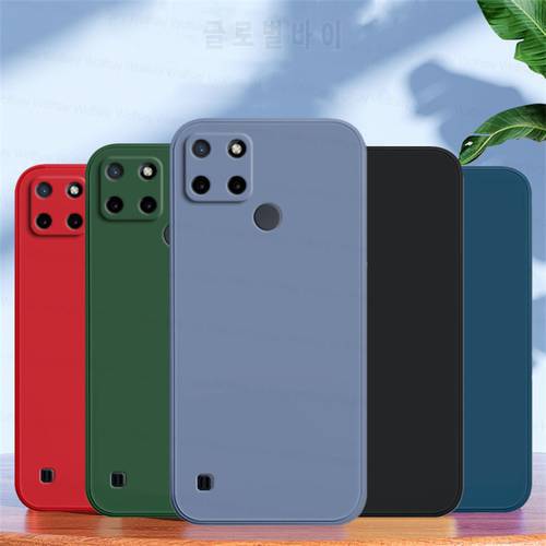 For Realme C21Y Case Realme C21 C21Y C25Y C25S C30 C31 C33 C35 Cover Shockproof TPU Liquid Silicone Phone Back Case Realme C21Y