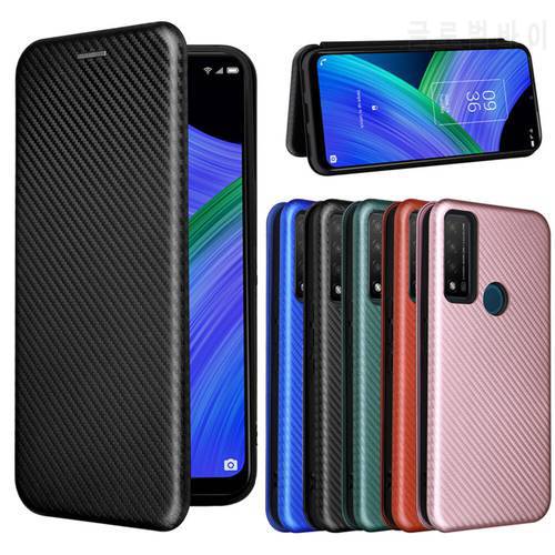 For TCL 20 R 5G Case Luxury Carbon Fiber Skin Magnetic Adsorption Case For TCL 20 AX 20AR 20R 5G TCL20R Phone Bags