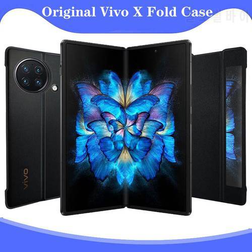 100% Original ViVO X Fold Plus Case Smart Flip PU Leather Ultra Thin Holder PC Magnetic Cover For Vivo X Fold Plus Smartphone