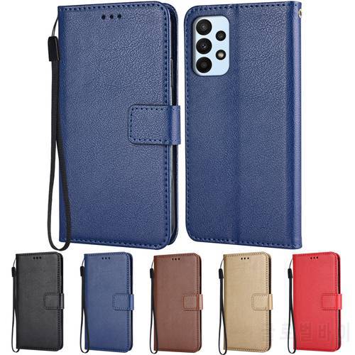 Cases For Samsung Galaxy A23 4G A235F SM-A235F 6.6&39&39 Leather Wallet Fitted Flip Case for Samsung A23 A 23 A235 Cases With Strap