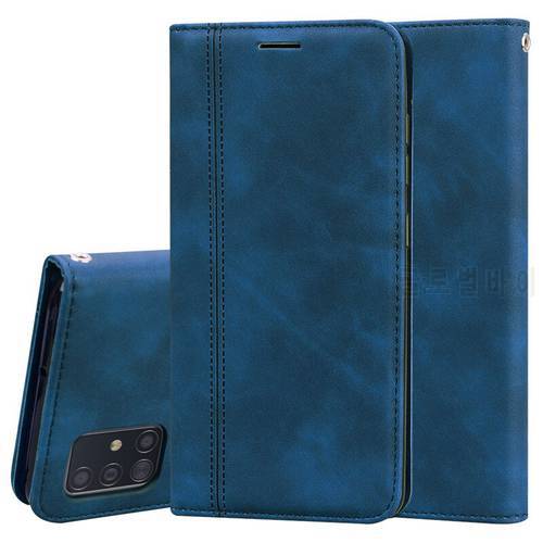 Business Flip Case For Samsung Galaxy A51 A71 A 51 71 Case Soft Leather Wallet Case For Samsung A71 A70 A51 Case A50 A 50 Fundas