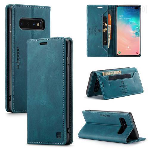 For Samsung Galaxy S10 Plus Case Wallet Magnetic Card Flip Flip Cover For Galaxy S10 Plus Case Luxury Leather Phone Cover Stand