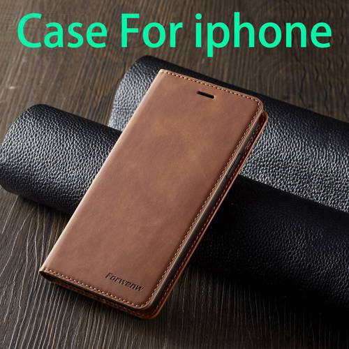 For iPhone 7 6 6S 8 Plus Case SE 5 S Luxury Leather Wallet Magnetic Flip Cover For iphone 11 12 13 Pro X XR XS Max Phone Case