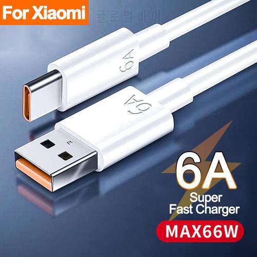 USB Type C Cable 6A fast charging cable For Samsung S21 S20 Huawei P40 P30 Xiaomi 12 5A super fast charger cable data cord wire