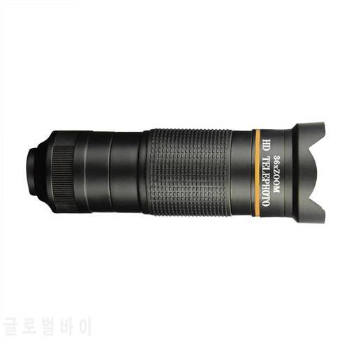 36x HD Telephoto Lens 36X HD Zoom Telephoto Lens Clip-On Lense Compatible For Most Smartphone Tablet Monocular Telescope