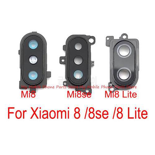 10 PCS For Xiaomi Mi 8 Se 8se Lite Rear Camera Lens Glass Housing Back Cover With Frame Holder For XIaomi 8 Lite MI8 Mi8se