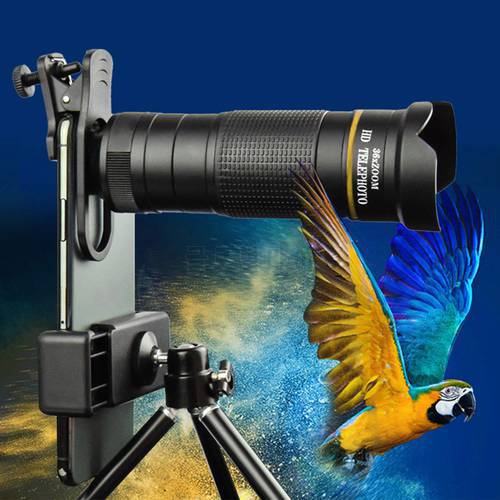 36x HD Telephoto Lens 36x HD Telephoto LensCell Phone Camera Lens With Tripod Eyemask Storagebag Clip-On Lense For Most