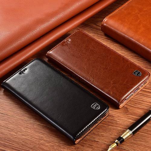 Luxury Cowhide Genuine Leather Case For iPhone 13 12 Mini 11 12 13 14 Pro Max 6 6s 7 8 Plus X XR XS Max SE Magnetic Flip Cover
