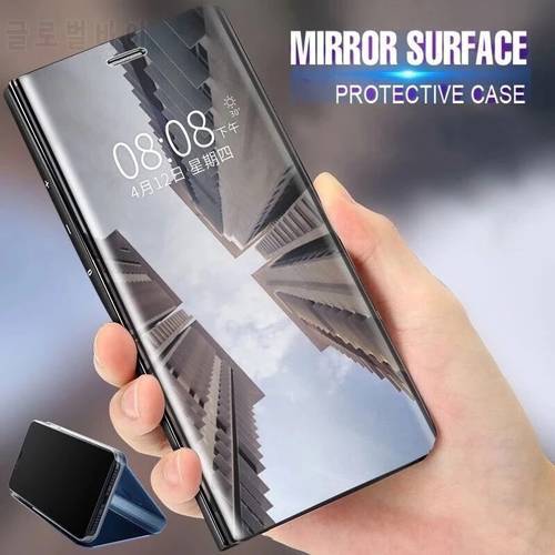 For Realme 8 Pro Case Luxury Flip Stand Mirror Phone Case For Realme 8 Narzo 30 5G Back Cover Realme8 Pro Global Protective Case