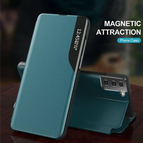 Magnetic Smart Case For Samsung Galaxy S21 Ultra S 21 Plus FE S21Ultra S21Plus S21FE 5G Phone Cover Stand Shockproof Book Fundas