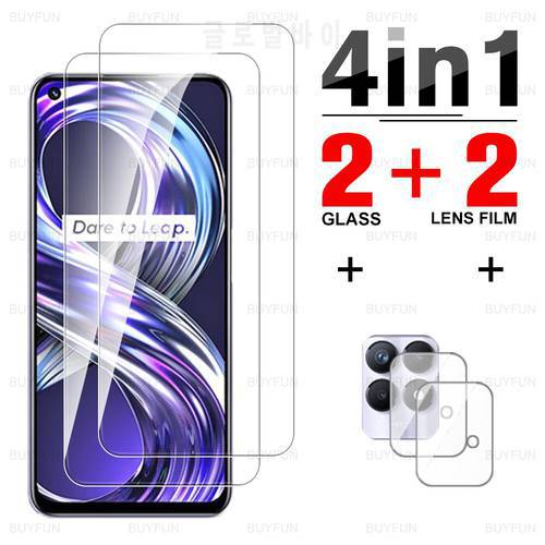 4in1 Screen Protector For Realme 8i 6.6inch Tempered Protective Glass On For Redmi8 Redmy 8 Pro 8i Camera Lens Protective Film